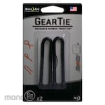 NiteIze Gear Tie Reusable Rubber Twist Tie 6 in. - 2 Pack - Black
