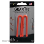 NiteIze Gear Tie Reusable Rubber Twist Tie 6 in. - 2 Pack - Bright Orange