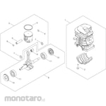KYORITSU [Parts] Cylinder, Piston, Crankshaft Engine Chainsaw CSA341