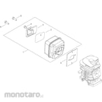 KYORITSU [Parts] Muffler Engine Chainsaw CSA341