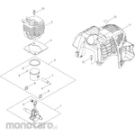 KYORITSU [Parts] Cylinder, Piston, Crankshaft Knapsack Power Sprayer SHRE15DX