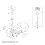 KYORITSU [Parts] Fuel Tank for Backpack Power Sprayer SHRE15DX