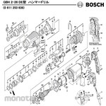 BOSCH Parts Hammer Drill Gbh2-26De Type