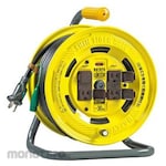 ESCO AC125V/15A/30m Cord reel with earth leakage breaker/earthed