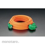 ESCO AC125V / 15A / 10m extension cord (with ground / orange)