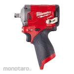 MILWAUKEE Cordless STUBby Impact Wrench with Case M12FIWF12-0C Bare Unit 1/2inch 1unit