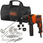 BLACK+DECKER Mesin Bor Beton + 40 Mata Bor + Tas