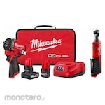 MILWAUKEE M12 FUEL Impact Wrench Kit + M12 Ratchet
