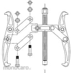 Top Kogyo Gear Puller Parts Set Screw, Middle Plate, Adapter Set (1 set for each of 3 points)