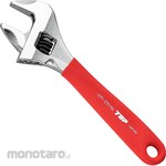 Top Kogyo WORK WIDE Backlashless Adjustable Wrench with Grip, Red