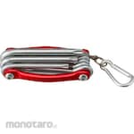 monotaro Hex Key Wrench Set Foldable with Carabiner (Kunci L Bintang)