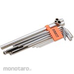 Asahi Metal Industry (formerly Shin-Nihon Tool) Ball point hex wrench set with auxiliary handle, 9 pieces