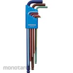 BONDHUS Ball End L-wrench Set Color Guard Finish