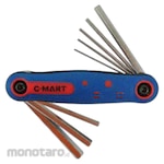 C-Mart Foldable Hex Key Set (Kunci L)