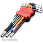 Daytona Multicolor Hex Wrench Ball Point 9 Pieces Metric