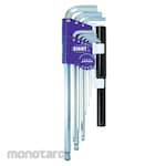 EIGHT Hex Key Extra Long Arm Taper Head with Pipe Set (Kunci L)
