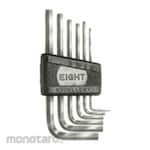 EIGHT Hex Key Standard Hard Chrome Plated with Plastic Holder Set (Kunci L)