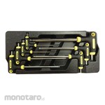 KRISBOW Hex Key Ball Point T Handle and Tray (Kunci L)