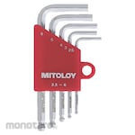 MITOROY Hex Key Hollow Ball Point Short Arm Set (Kunci L)