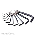 STANLEY Hex Key Ring Black Metric Set (Kunci L)