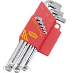TONE Hex Key Ball Point Short Arm Master Tool Set (Kunci L)