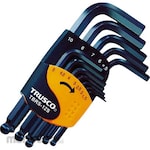 TRUSCO Ball Point Hex Key Wrench Set Short Type