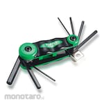 Toptul 7-in-1 Foldable Hex Key Wrench Set