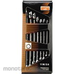 BAHCO One eye and one mouth spanner set of 8