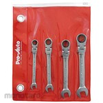 Pro-Auto 4-piece flex lock gear wrench set