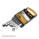 TOLSEN Flexible Head Combination Ratchet Spanner Set