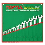 Toptul Combination Wrench Offset Standard Pouch Bag (Kunci Ring Pas)
