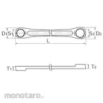 KTC Ultra Long Straight Box Wrench