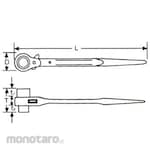 MCC Double-Ended Long Ratchet Wrench
