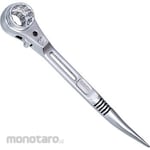 SUPER TOOL Total Mikaki Thin Double-Ended Ratchet Wrench (with Slide Hole)