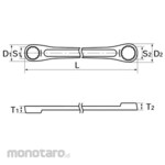 KTC Ultra Long Straight Box Wrench