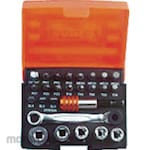 BAHCO 26PC Bit Set with Bits Sockets Bit Ratchet and Adaptors (Set Kunci Sok)