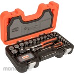 BAHCO 91pcs. 1/4, 3/8 inch socket set swivel ratchet