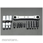 ESCO Socket bit set with 1 / 4sq ratchet