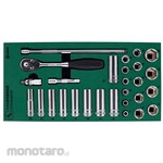 ESCO Socket wrench set (tray included)