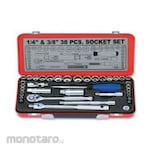 Gestar Set Kunci Sok 1/4 & 2/8 inch 12pt Tipe Inci & Metric