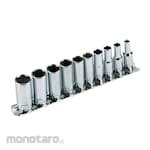 Gestar Set Kunci Sok Deep 1/4 inch 12pt dengan Rail (Socket Set)
