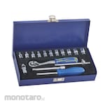 JETJO TOOLS Set Kunci Sock 1/4inch 6 pt (Besi)