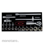 MAXPOWER Set Kunci Sok 1/2 inch 6pt Tool Tray