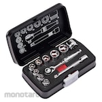 Pro-Auto Stubby Ratchet & Socket Set