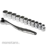 RS PRO 3/8 Inch 12 Piece Socket Set