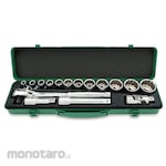Toptul 1/2inch DR. Flank Socket Set 12PT (Set Kunci Sok)