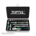 Toptul 1/4inch DR. 12PT Socket (SAE) (Set Kunci Sok)