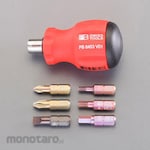 ESCO [+,-, Hex] Stubby screwdriver set (replaceable)