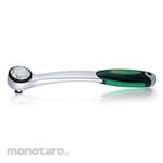 Toptul Curved Reversible Compact-Head Ratchet Handle with Quick Release