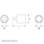 KYOTO TOOL (KTC) Socket Adapter 1/4 Inch